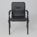 Кресло SAMBA AKS-1, основание черное, Pegasso черный, мягкие подлокотники